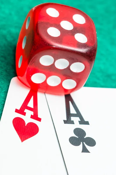 Red dice — Stock Photo, Image