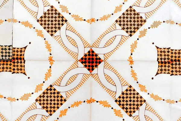 Old spanish ceramic tiles wall decoration — Stock Photo, Image