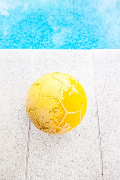 Old yellow ball — Stock Photo, Image
