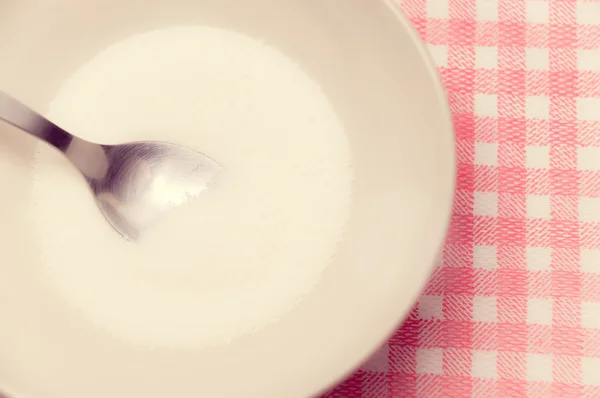 Sugar on a spoon — Stock Photo, Image