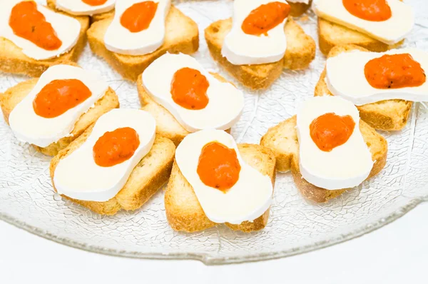 Selection of various canape Stock Photo