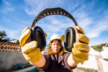 ear muff to protect workers' ears  clipart