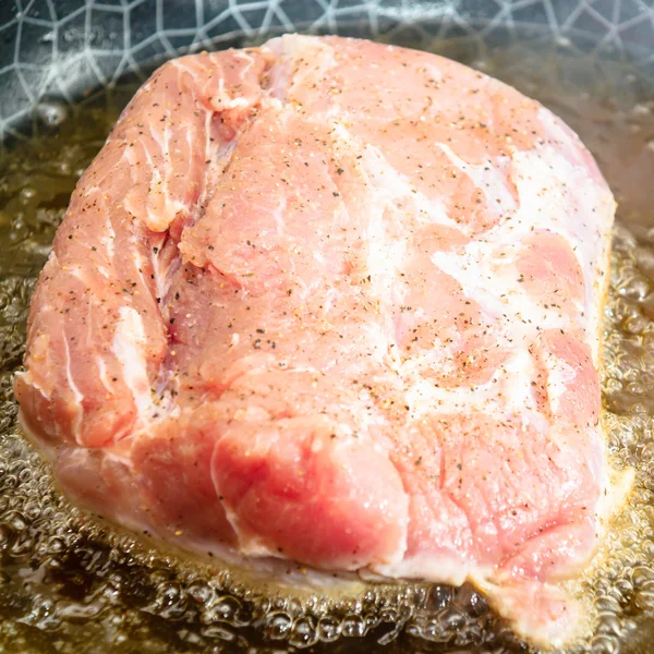 Pork loin pişirme — Stok fotoğraf