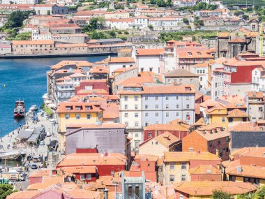 Eski Porto şehrinin panoramik görüntüsü, Portekiz