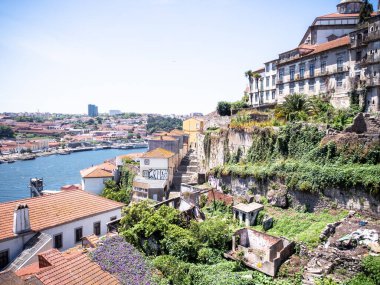 Eski Porto şehrinin panoramik görüntüsü, Portekiz