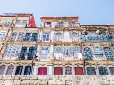 Eski Porto şehrinin panoramik görüntüsü, Portekiz