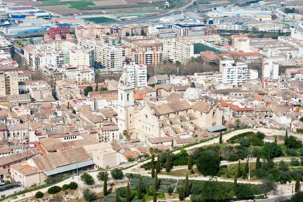 Panoramiczny Widok Xàtiva Walencja Hiszpania — Zdjęcie stockowe