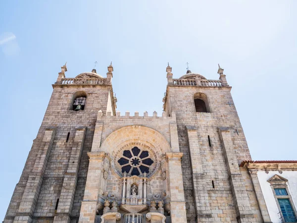 Fassade Der Kathedrale Von Porto Portugal — Stockfoto