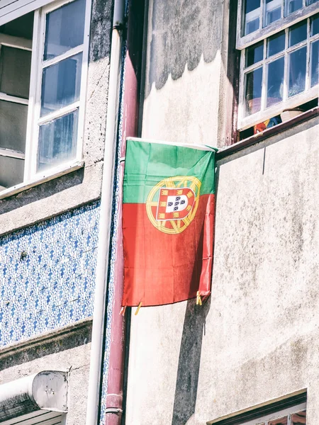 Portuguese Flag Porto Portugal — Stock Photo, Image
