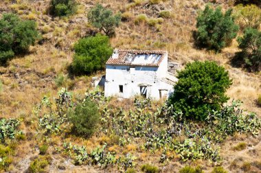 Competa, İspanya 'daki eski çiftlik evi.