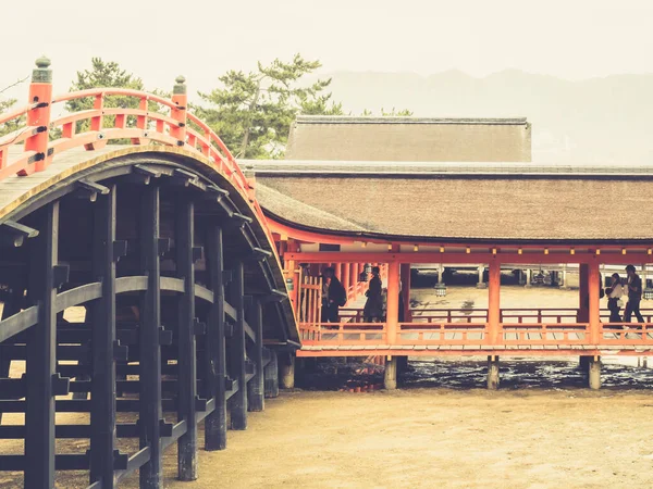 Santuario Itsukushima Miyajima Giappone — Foto Stock