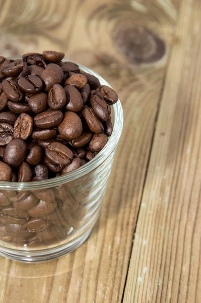 ガラスのコーヒー豆 — ストック写真