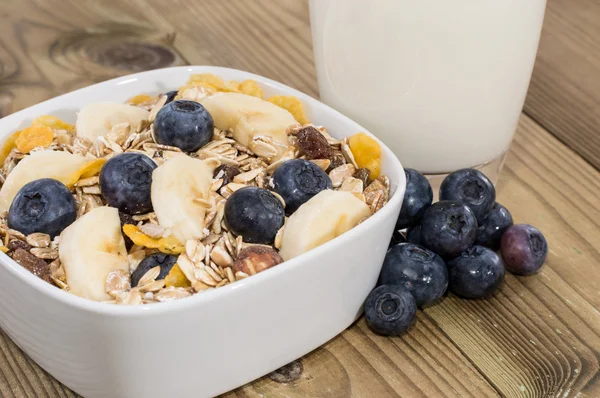Mixed Muesli with Nuts and Fruits — Stock Photo, Image