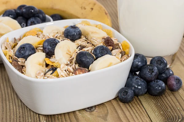 Mixed Muesli with Nuts and Fruits — Stock Photo, Image
