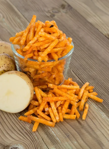 Potato Sticks with fresh Potatoes — Stock Photo, Image