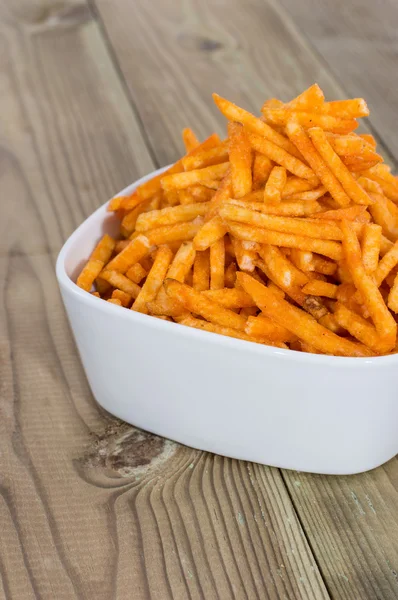 Heap of Potato Sticks in a bowl — Stock Photo, Image