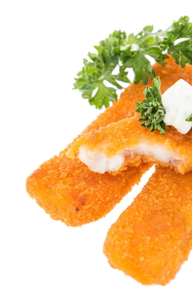 Un mucchio di pesce fritto con Remoulade — Foto Stock