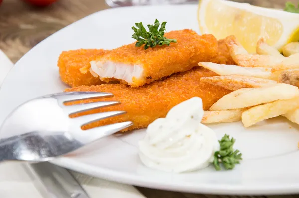 Fish Fingers and Chips — Stock Photo, Image