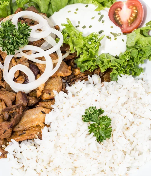 Kebab with Rice (macro shot) — Stock Photo, Image