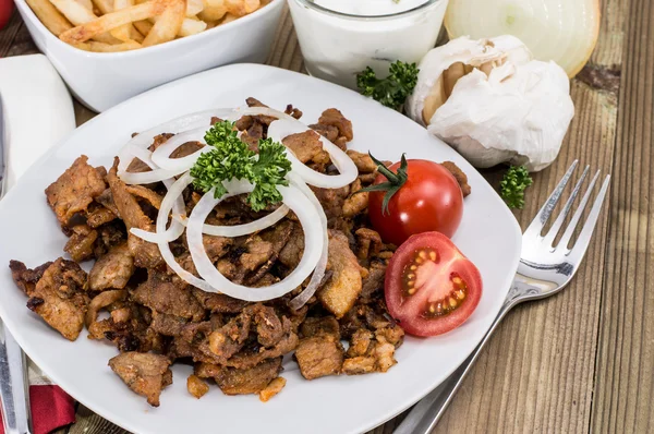 Färsk grillad Kebabkött — Stockfoto