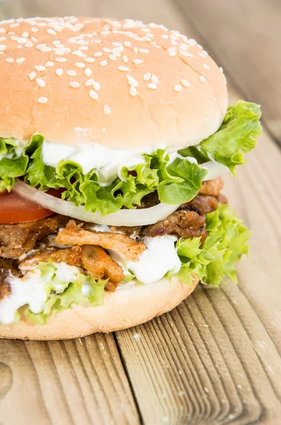 Homemade Kebab Burger — Stock Photo, Image