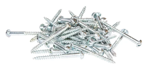 Heap of Screws against white — Stock Photo, Image