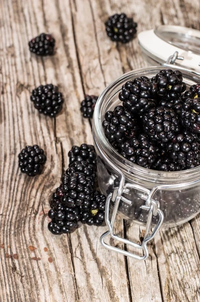 Blackberries in a glass — Stock Photo, Image