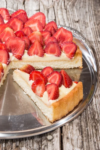 Fresh homemade Strawberry Cake — Stock Photo, Image