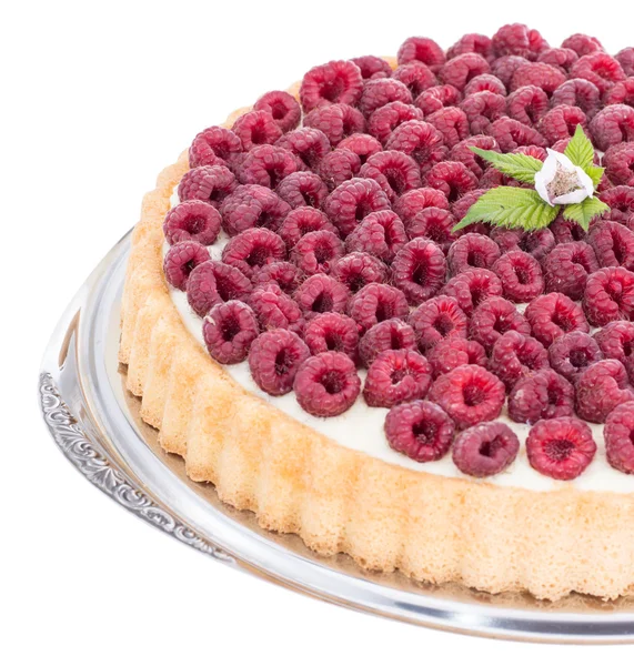 Tarta de frambuesa aislada en blanco — Foto de Stock