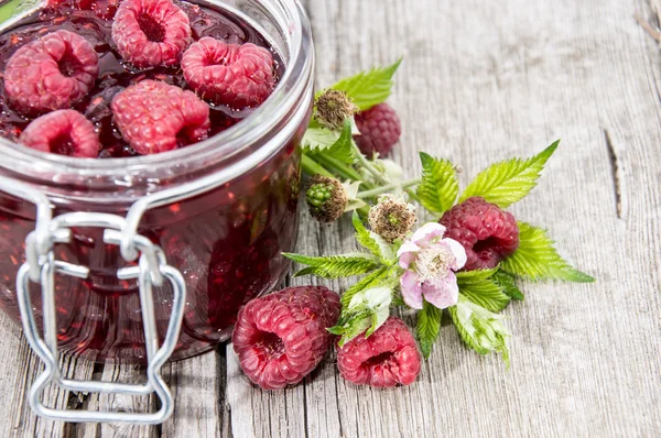 Homemade Raspberry Jam — Stock Photo, Image