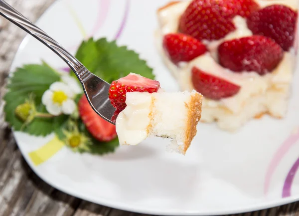 Tarte aux fraises fraîche — Photo