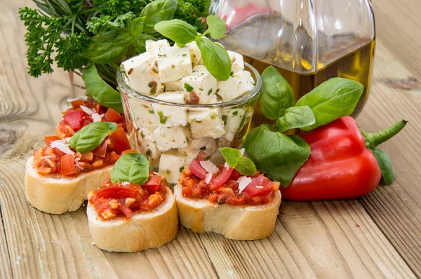 Verschiedene Antipasti — Stockfoto