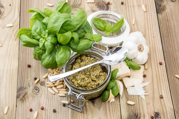 Fresh made Pesto Sauce — Stock Photo, Image