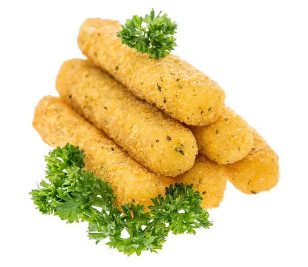 Mozzarella sticks isolerad på vit — Stockfoto