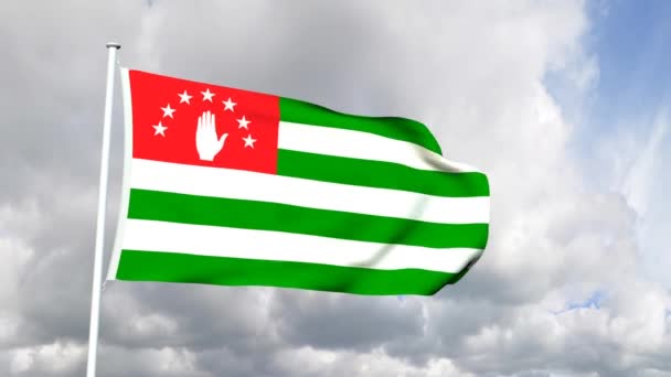 Flagge der Republik Abchasien — Stockvideo