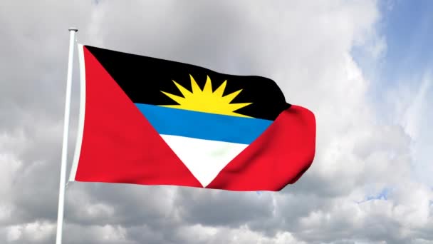 Flag from Antigua and Barbuda — Stock Video