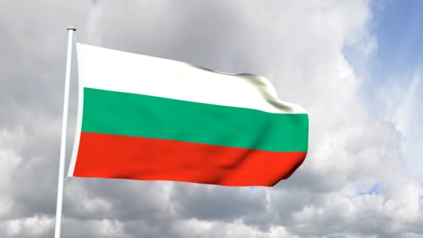 Флаг Болгарии — стоковое видео