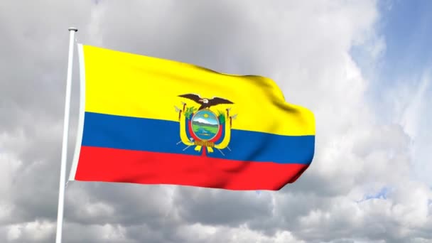 Ecuador zászlaja — Stock videók