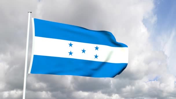 Bandera de Honduras — Vídeo de stock