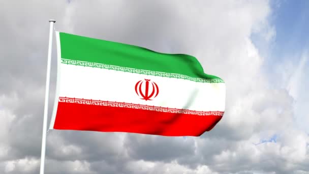 Bandera del iran — Vídeo de stock