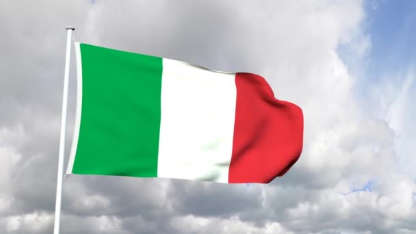 Flagge Italiens — Stockvideo