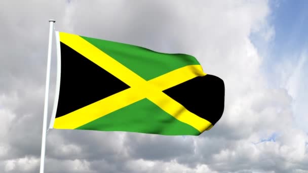 Vlag van Jamaica — Stockvideo