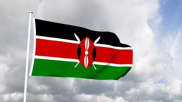 Flag of Kenya — Stock Video