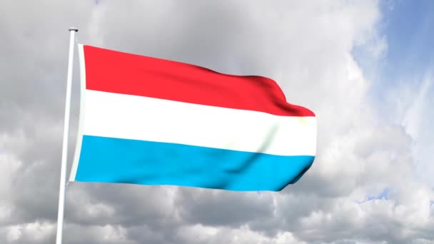 Bandera de Luxembourg — Vídeos de Stock