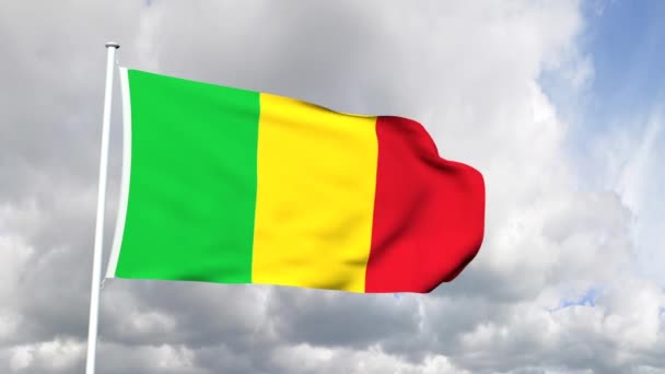 Bandeira do mali — Vídeo de Stock