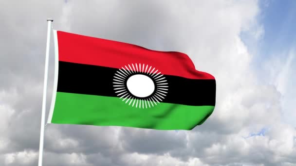 Bandeira do malaui — Vídeo de Stock