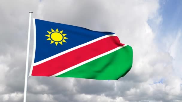 Bandera de namibia — Vídeos de Stock