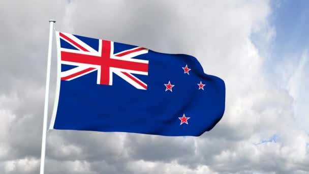 Flag of New Zealand — Stock Video