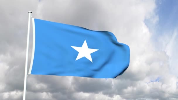 Bandera de somalia — Vídeo de stock