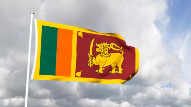 Flag of Sri Lanka — Stock Video